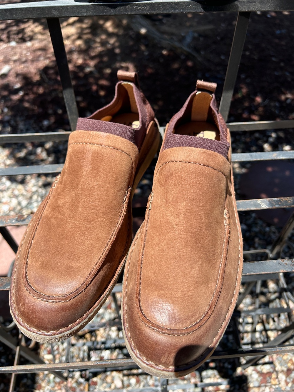 Born “Samuel” Leather Knit Slip On Shoes. Size 9.5 Men’s